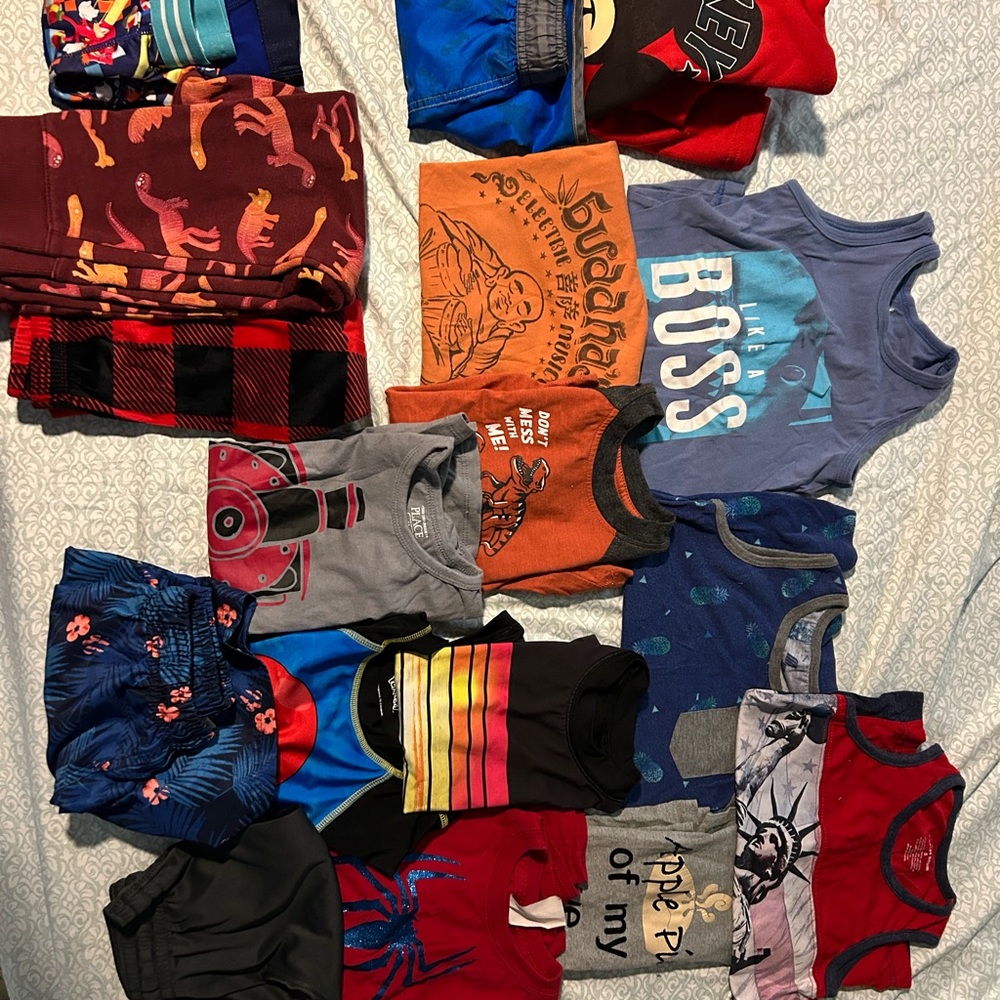 Boys clothing lot, shirt, shorts, pants, fits 4T